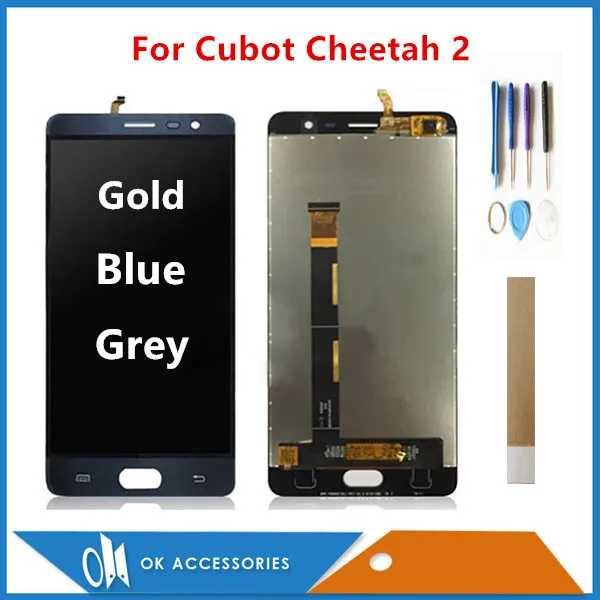 Оригинальный качественный Серый Золотой синий цвет для Cubot Cheetah 2 ЖК-дисплей с