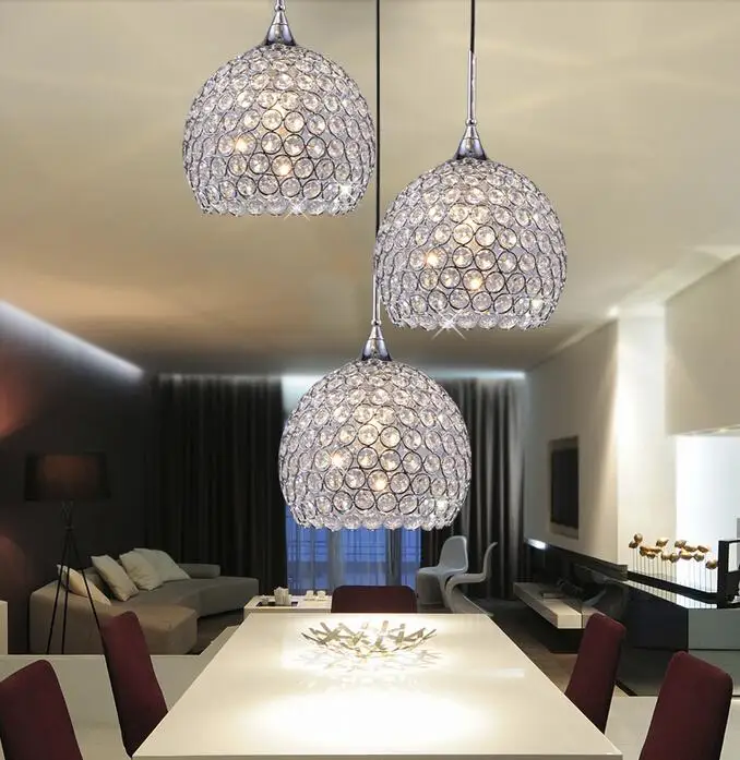 Современный хрустальный подвесной светильник для столовой лампа гостиной бар