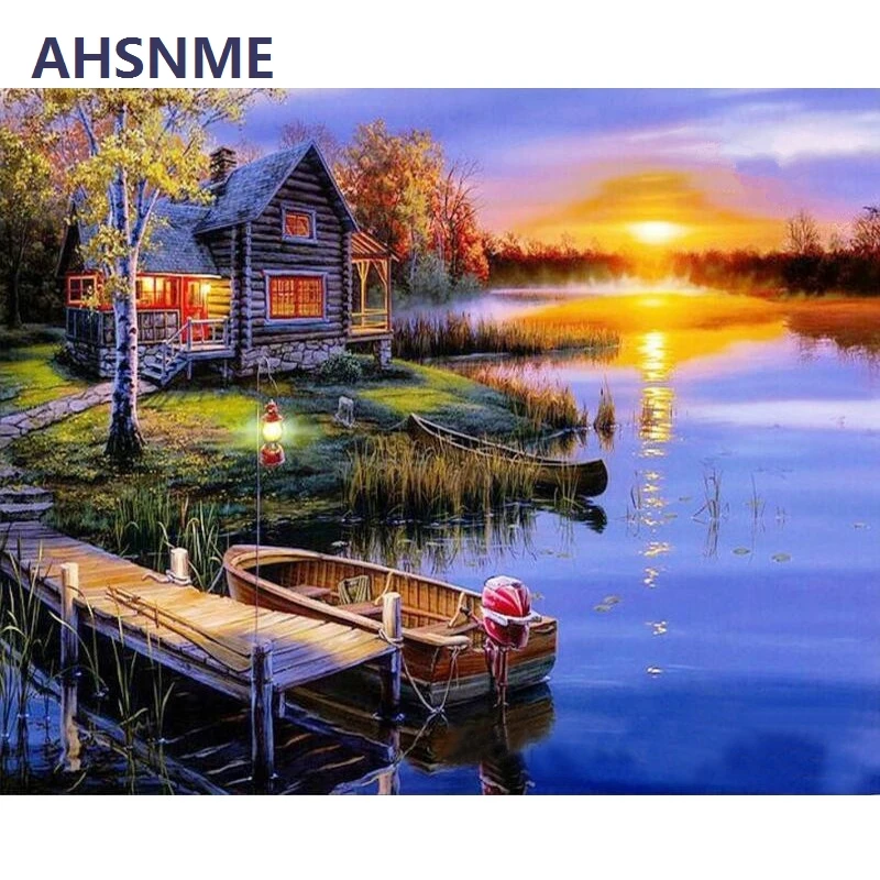 AHSNME Нотр-Дам полуфабрикат ручной Diy картина маслом наборы настенное искусство картина домашний Декор Детский рисунок Обучающий набор 140 - Цвет: 150