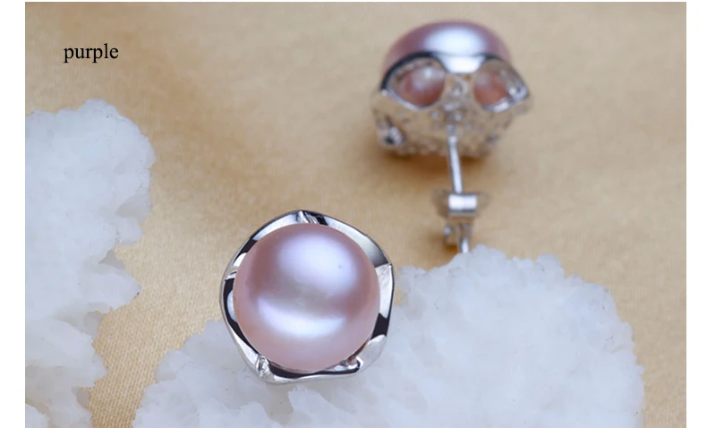 ZHBORUINI Fashion Pearl Jewelry Sets Natural Freshwater Necklace Earrings 925 Sterling Silver Set For Women Gift | Украшения и