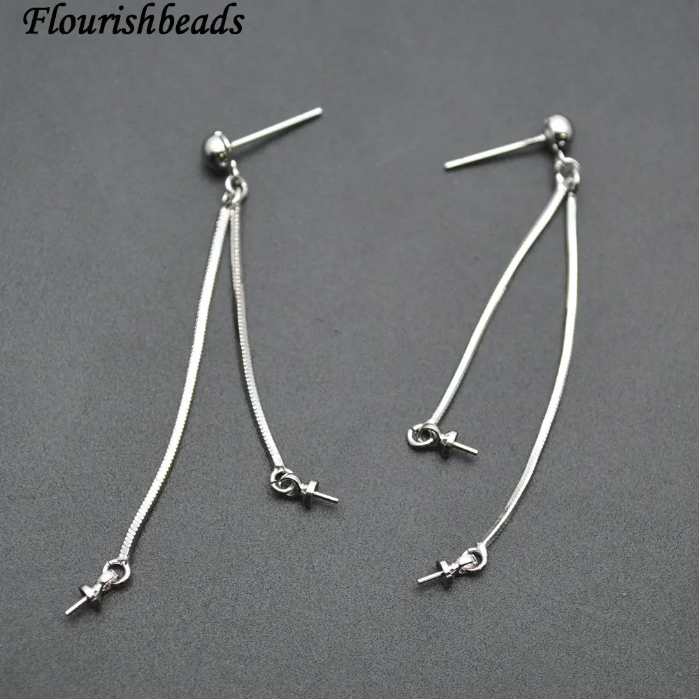 

Anti-rust 5cm Length Double Line Metal Copper Tramline DIY Dangle Earrings Making Jewelry Findings 10pr Per Lot