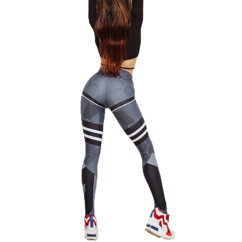 3/4 леггинсы женские спортивный пуш-ап тренировка тонкие полиэстер Джеггинсы