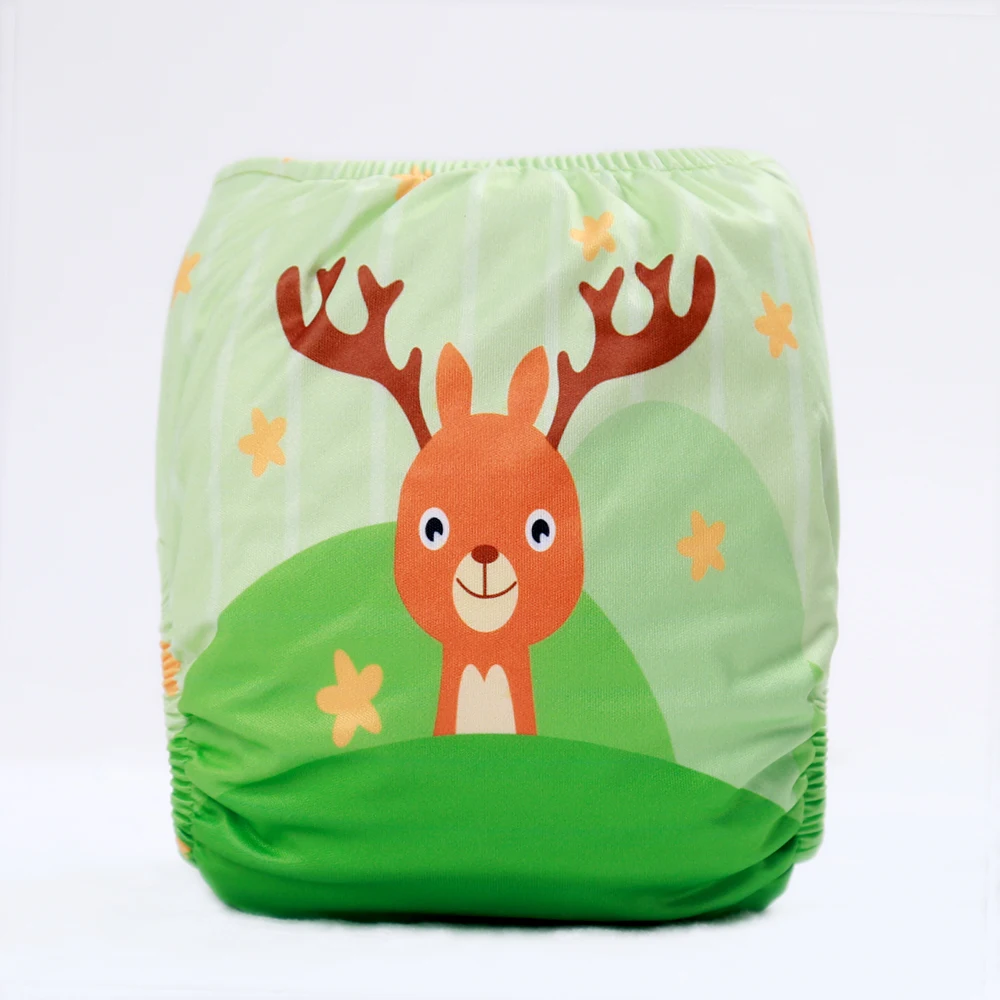 Новые детские тканевые подгузники с цифровой печатью 5 шт. в партии микрофлисовые