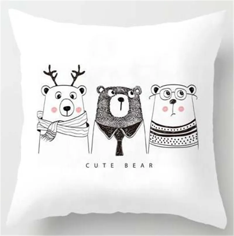 2018 мультяшная подушка для Safa 45x45 см cojines decorativos девочка принцесса животные