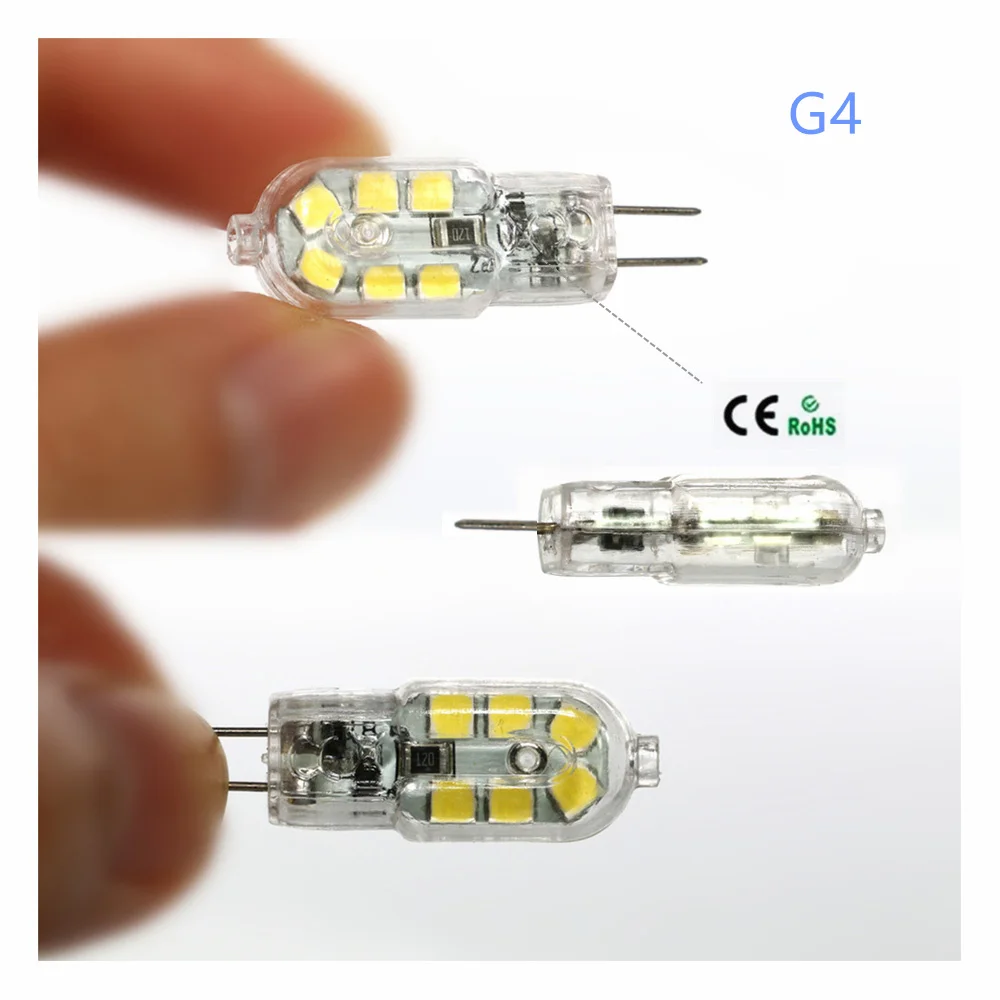 2 шт. G4 Светодиодная лампа Мини G9 DC 12 В/AC 220 В SMD2835 прожектор люстра высокое качество