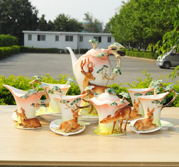 Кофейник Sika Deer керамические кофейники 21 шт. в 1 наборе из костяного фарфора