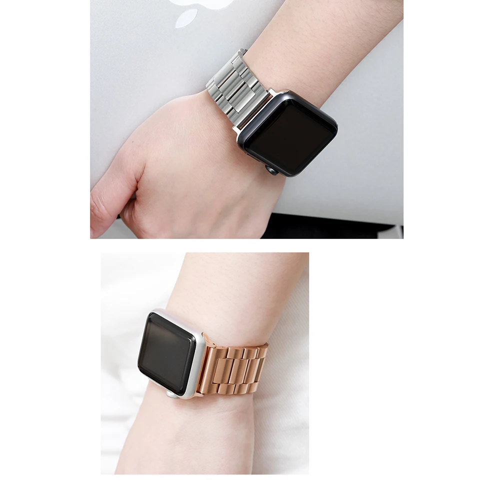 Классический металлический ремешок из нержавеющей стали для Apple watch серии 4 44 мм 40
