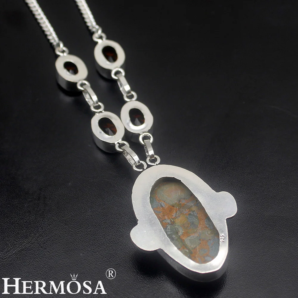 Hermosa ювелирные изделия уникальная Мода зеленый UNAKITE морганит серебро 925 пробы