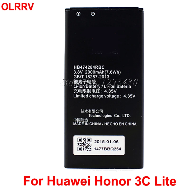 Для Huawei Honor 3C Lite батарея C8816 C8816D G521 Y560 G615 G601 G620 Y635 Y523 Y625 2000 мА/ч HB474284RBC|battery for huawei|for