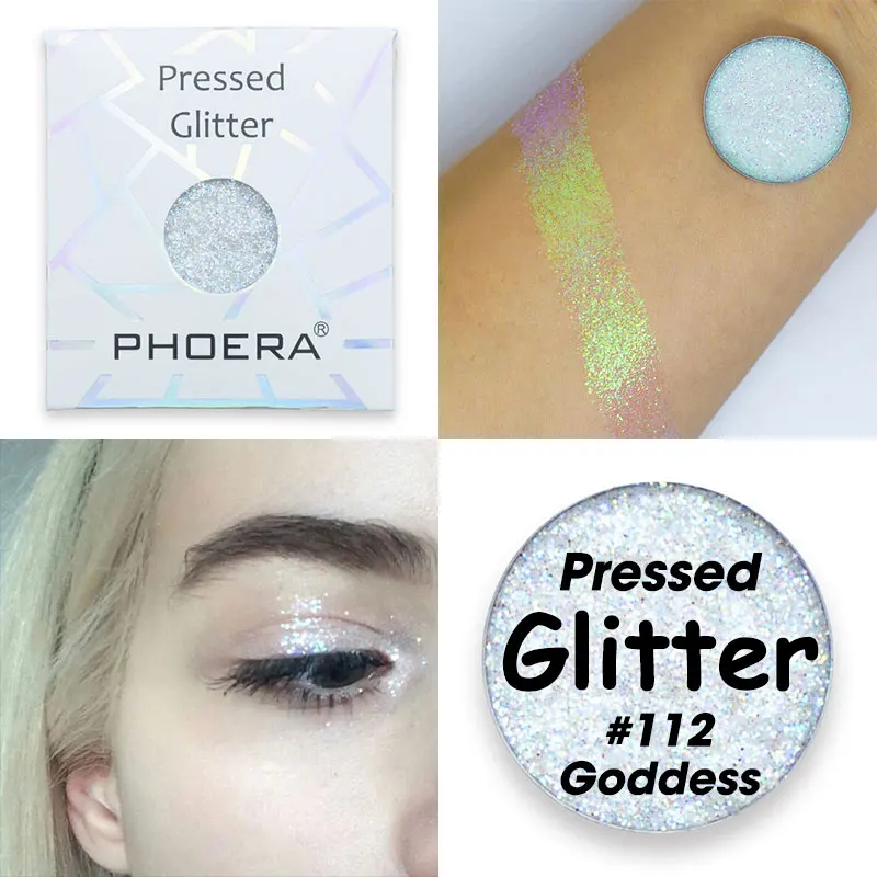 PHOERA 12 цветов мерцающие блестящие тени для век пикантные красные мини водостойкие