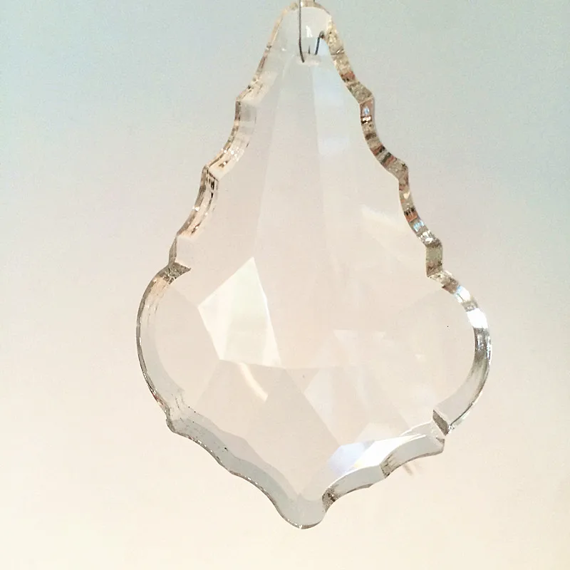 60 шт./лот 76 мм кленовый лист K9 кристальные прозрачные подвески для люстр