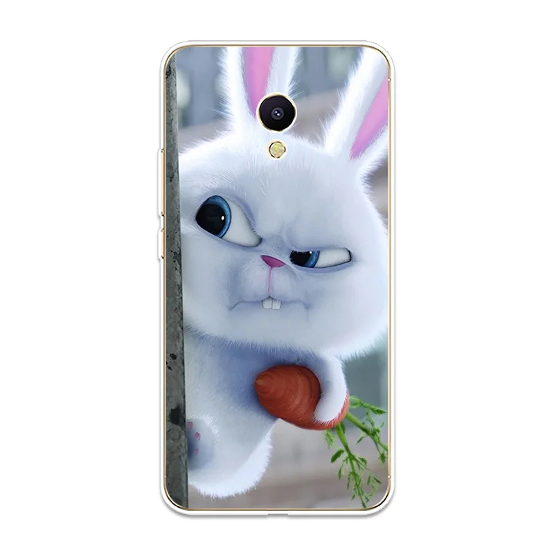 Кролик бабочка улыбающееся лицо силиконовый чехол для телефона Коке Fundas Meizu M3 M5 M6