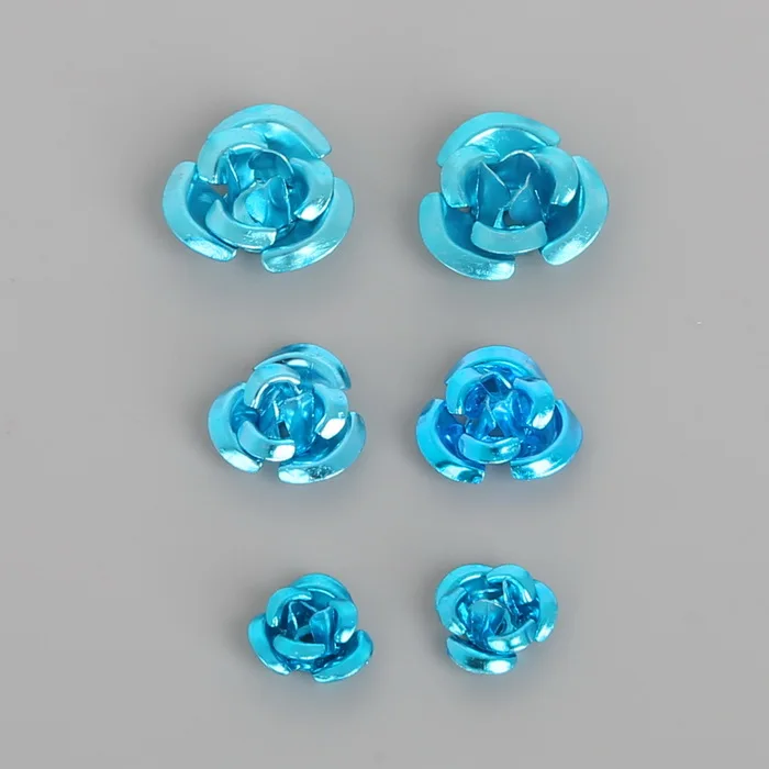Turquoise 100 шт., 6 мм/8 мм/12 мм, алюминиевая головка для изготовления ювелирных изделий, для свадебной вечеринки, творчество, рукоделие, декор разноцветные бусины, украшение для дома - Цвет: Turquoise
