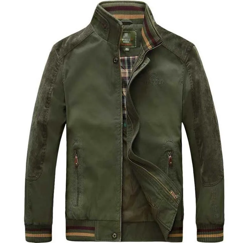 NEW Autumn Jacket Men's Loose Coat Cotton Plus Size XXXXXL Business Casual Jackets Man Male Stand OUTERWEAR Menfolk Tops