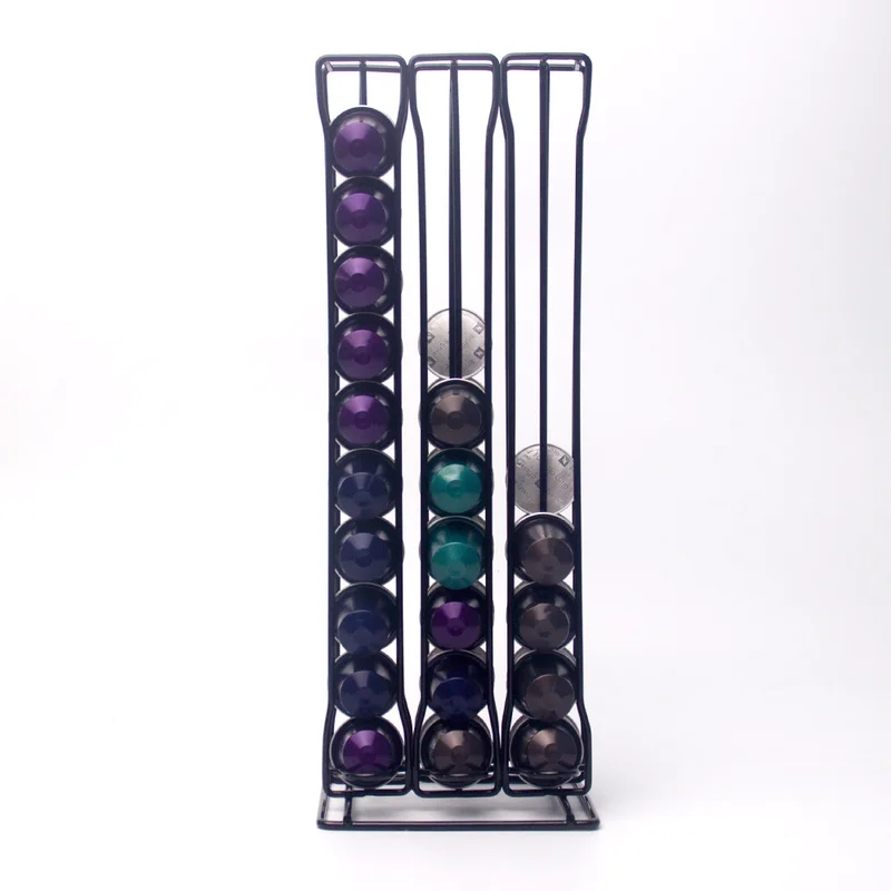 60 cupsнержавеющей стали металла кофе-капсулы Nespresso Pod держатель башня стенд дисплей