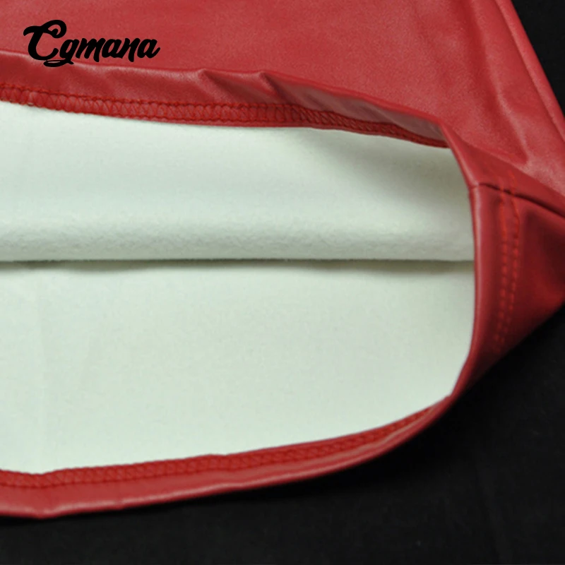 Для женщин кожаные штаны высокой талией упругой Цвет брюки тонкий женский