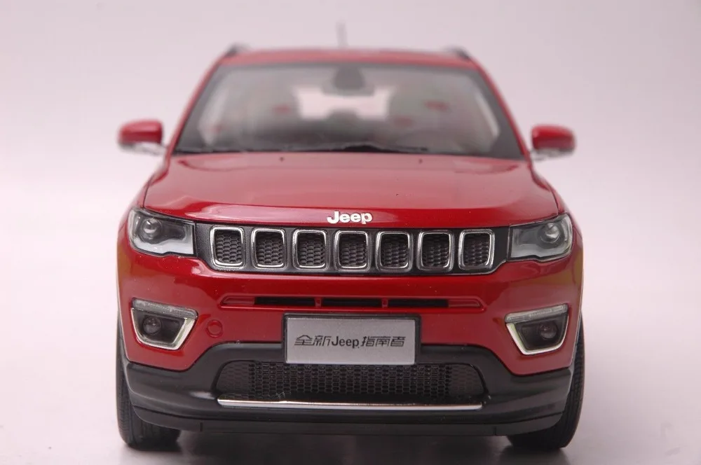 1:18 литая под давлением модель для Jeep COMPASS красный внедорожник сплав игрушечный автомобиль миниатюрная коллекция подарок