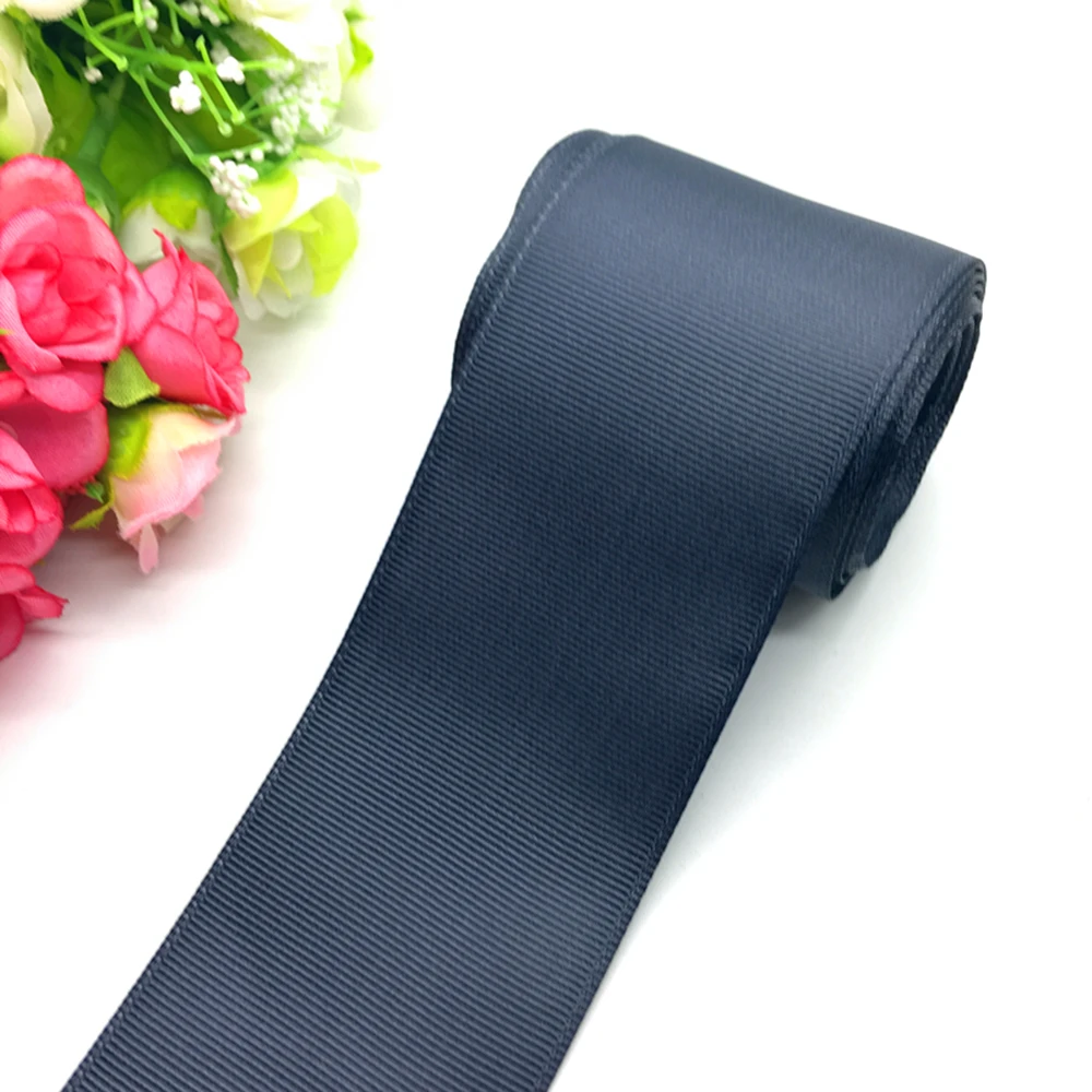 3 ярдов/партия 2 дюйма 50 мм ширина темно серая корсажная лента банты для волос
