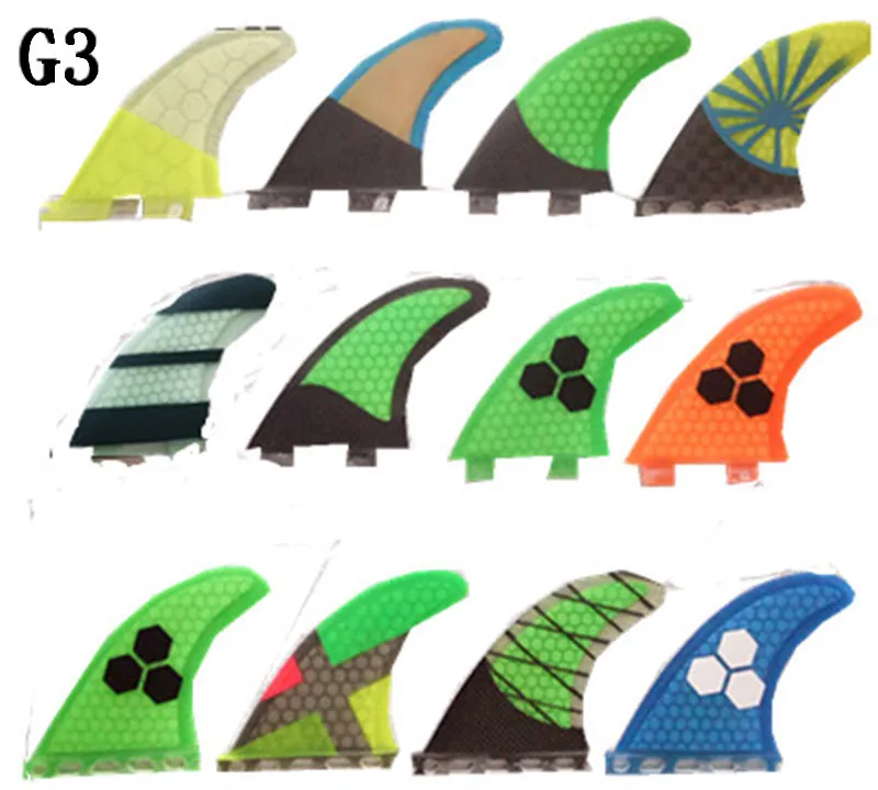 

2019NEW fiberglass honey comb Fins green surfboard fins/fcs Future fin /half carbon/surf /fcsG3 fins S size