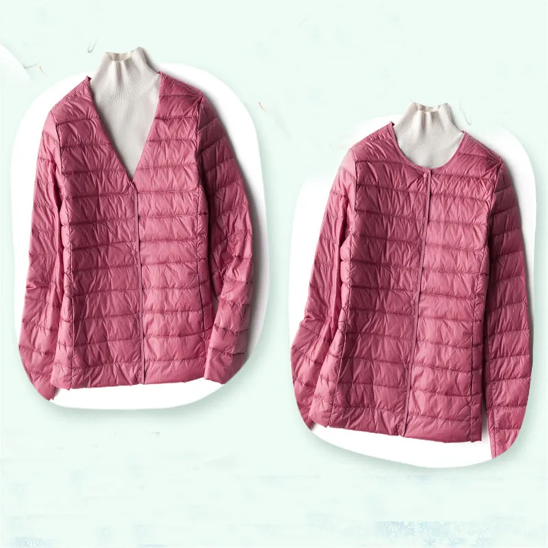 Фото Женская ультралегкая короткая пуховая куртка Sanishroly Two Wears: осенне-зимняя парка из белого утиного пуха, теплая стеганая куртка №3
