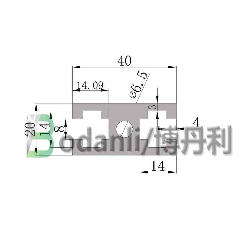 Bodanli 2040GW Китайский Алюминиевый Профиль производитель en aw 6063 t5 алюминиевый