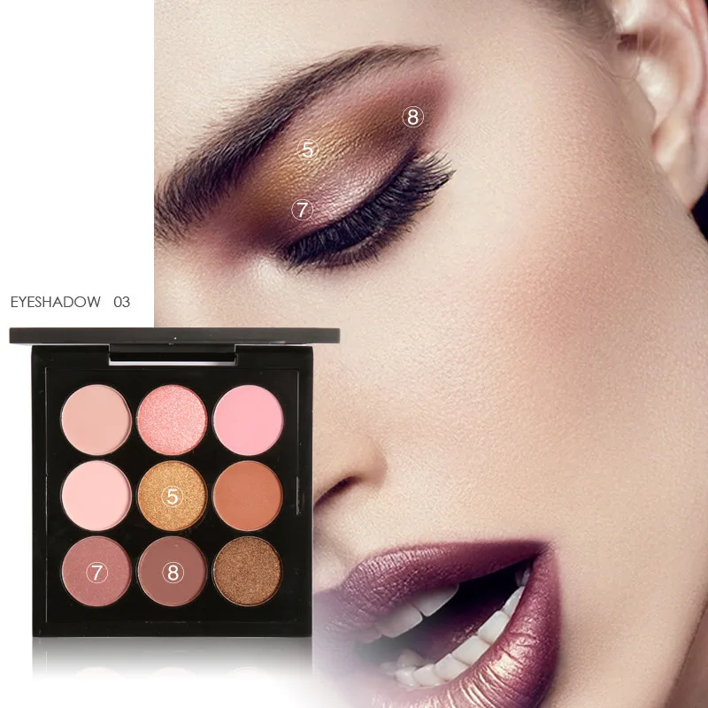 Focallure Косметика 9 цветов мерцающие тени для век Теплый холодный цвет s