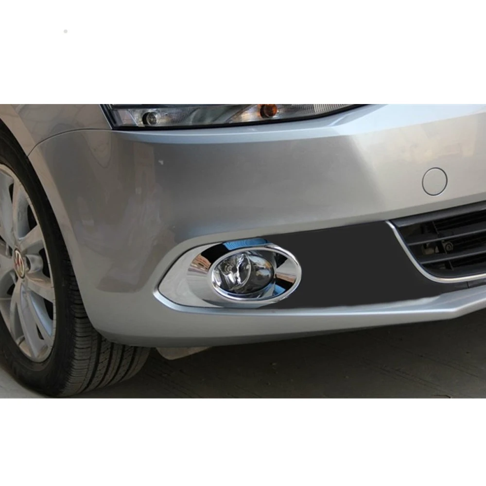 Подходит для Volkswagen VW Jetta MK6 2012 2013 ABS хромированная отделка передняя противотуманная фара крышка для Jetta MK6 авто аксессуары 2 шт. в комплекте