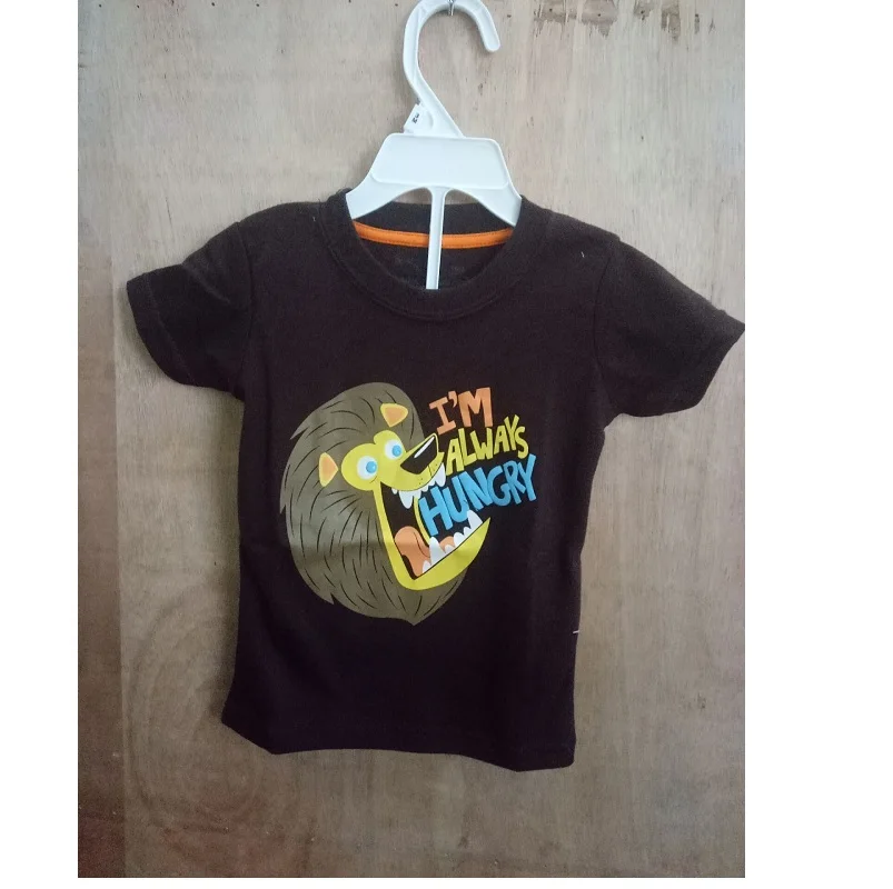 Коллекция 2017 года летние топы с изображением Льва одежда для маленьких мальчиков