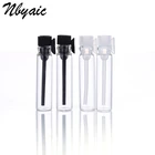50 шт. 1 мл 2 мл пластиковый стержень стеклянный маленький образец пустая бутылка для эфирного масла пробирка бутылка парфюмерный флакон-капельница мини пустая бутылка