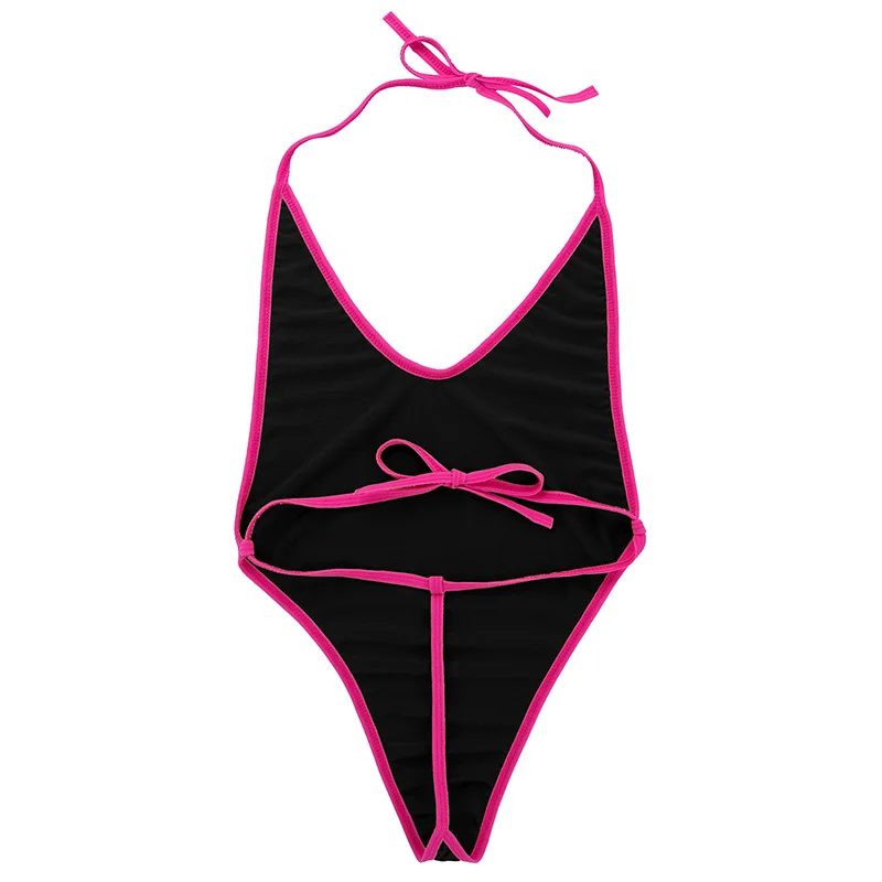 TiaoBug Женский Цельный купальник с лямкой на шее сексуальное бикини высоким