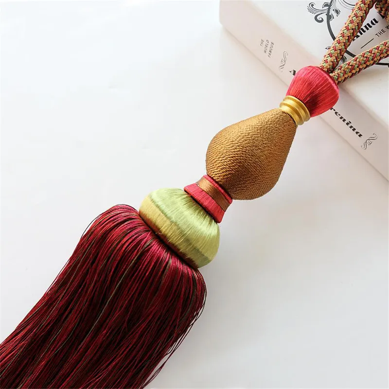 XWL 2Pcs Curtain Tieback Hanging Straps Ropes Tassel Fringe Accessories Brush Decorative Bind Buckle Clasp Tiebacks | Дом и сад