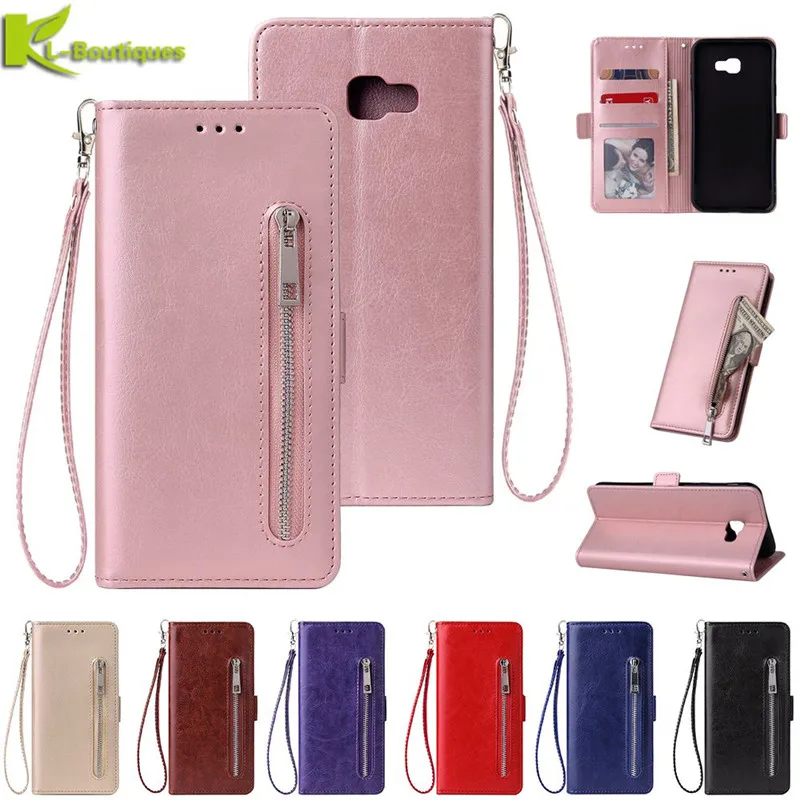 Кожаный чехол для Funda samsung Galaxy J4 Plus чехол s для samsung J4 J6 Plus Чехлы Роскошный кошелек на молнии чехол для телефона