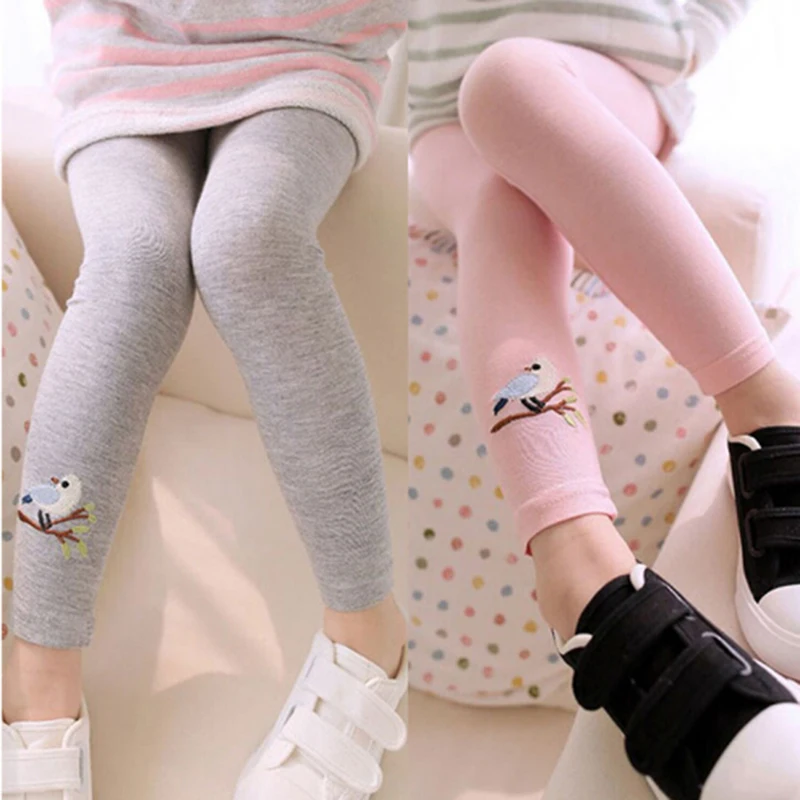 New Toddler Baby Girls Kids Skinny Pants Warm Leggings Girl Bird Pattern Stretchy Trousers Hot | Мать и ребенок