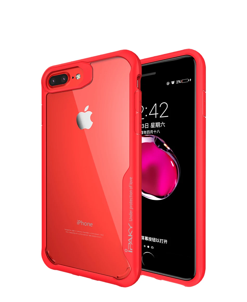 IPAKY сверхпрочный противоударный чехол Csse для Iphone 7 8 Plus, роскошные прозрачные силиконовые бронированные чехлы для телефонов Iphone X XS Max XR