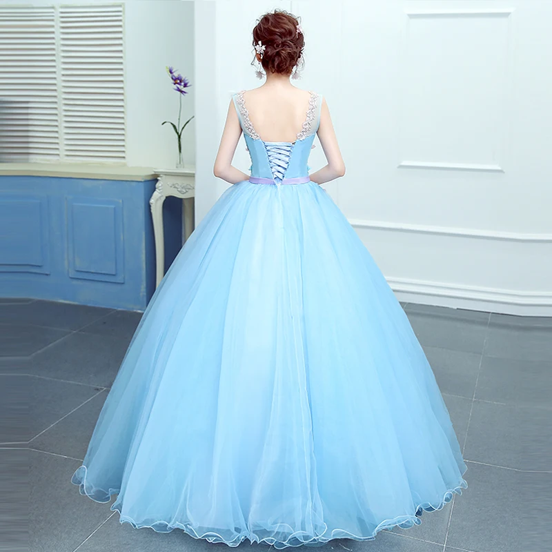 Новинка длинное платье небесно голубого цвета в пол без рукавов для женщин и