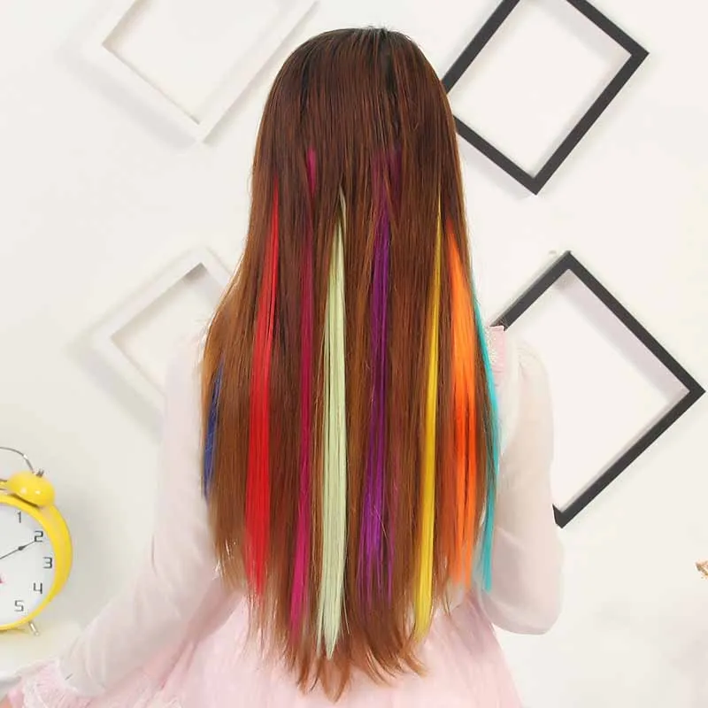 Красочный женский декоративный парик для девочек Bobby Pin кожухи головных