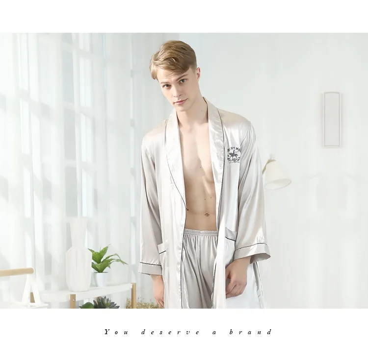 Новинка, мужской весенний халат, халат Yukata, мужское кимоно из вискозы, банное платье, ночная рубашка, одежда для сна, Пижама, Mujer, L-XXL