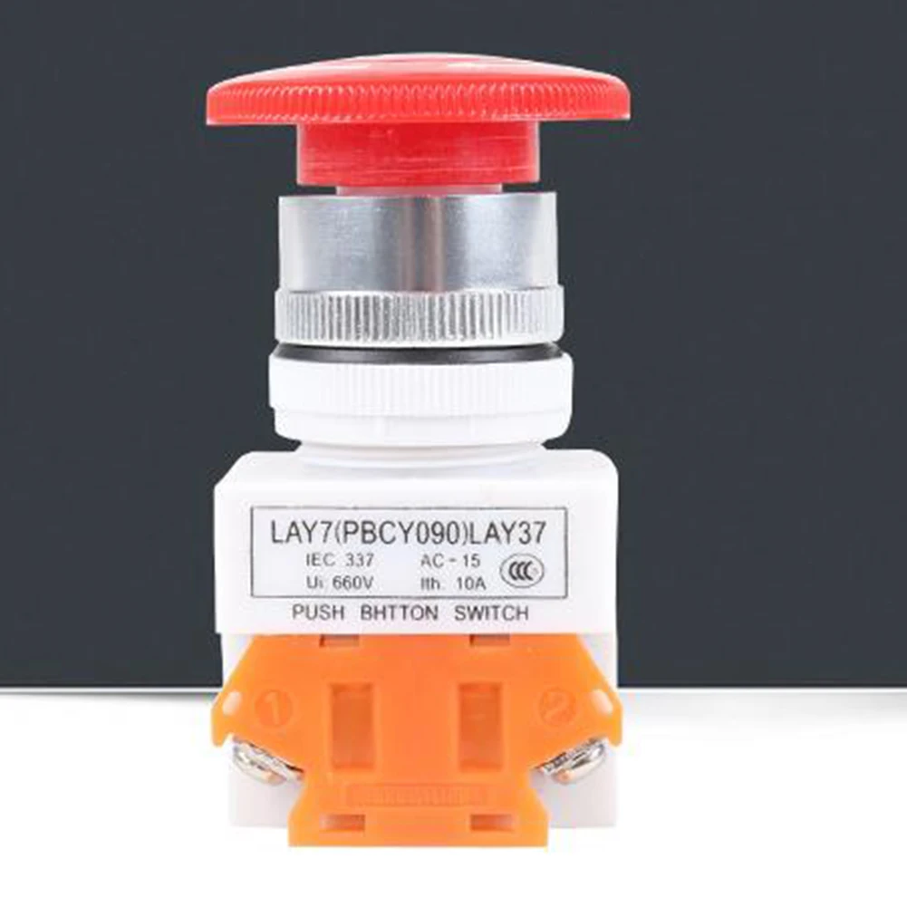 220v Mushroom Emergency Stop Push Button Switch Electronic Safety Equipment | Обустройство дома