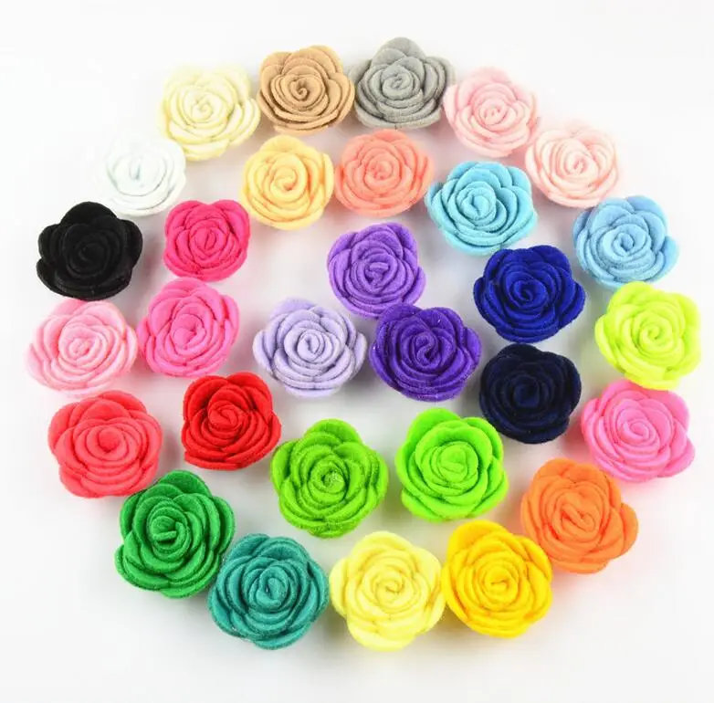Новое поступление 1 5 дюйма 30 цветов фетровый цветок аксессуары для фотографий 120