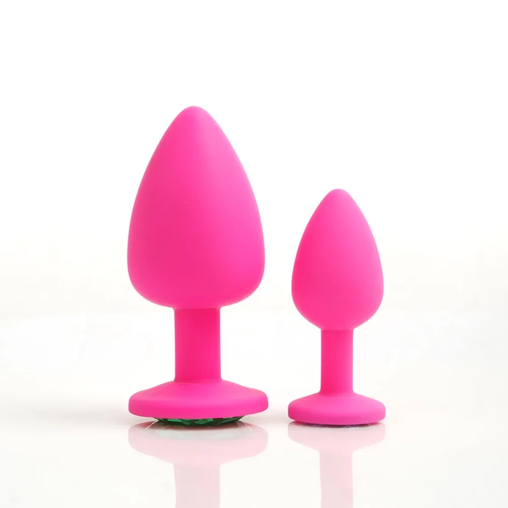 Силиконовая Анальная пробка суппозиторий драгоценный камень Анальные игрушки