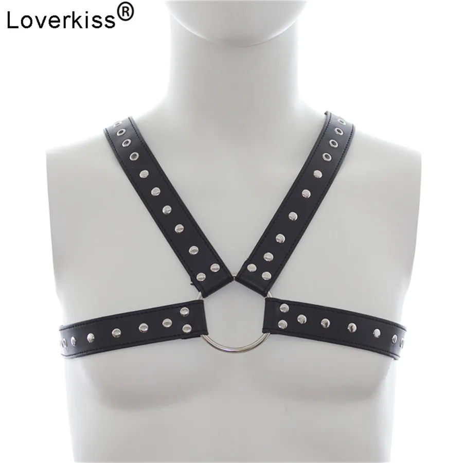 Мужская портупея Loverkiss из искусственной кожи фетиш эротические игрушки для