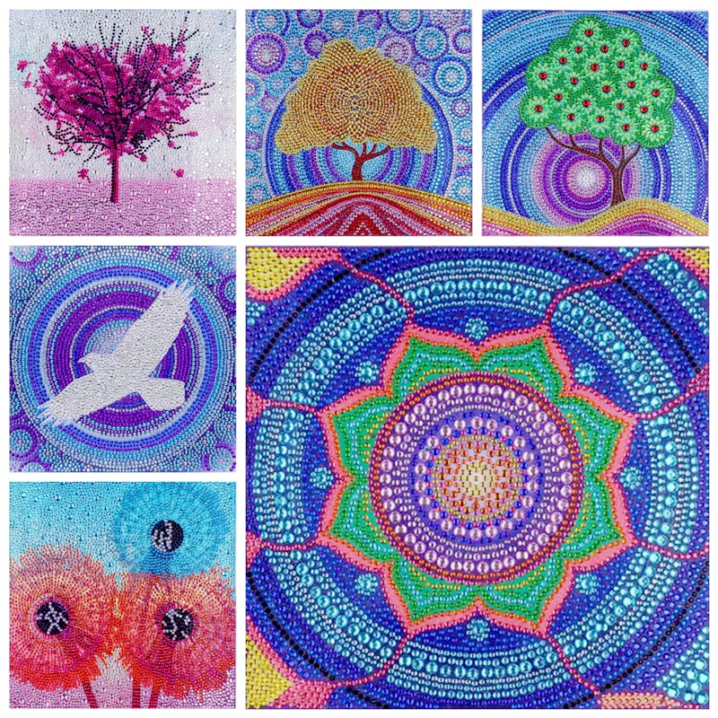 MaxLeSea Специальная форма мандула цветы алмазная вышивка полная выкладка картина