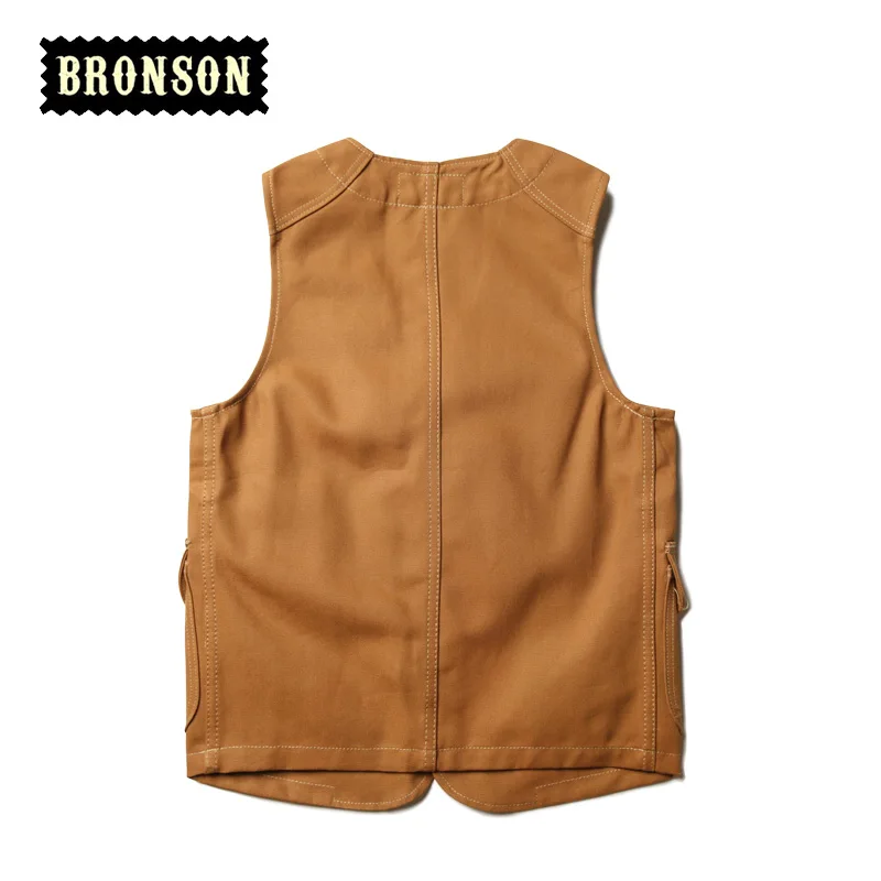 Brosnon открытый игры Карманный Холст жилет Винтаж Мужской жилет Slim Fit хаки
