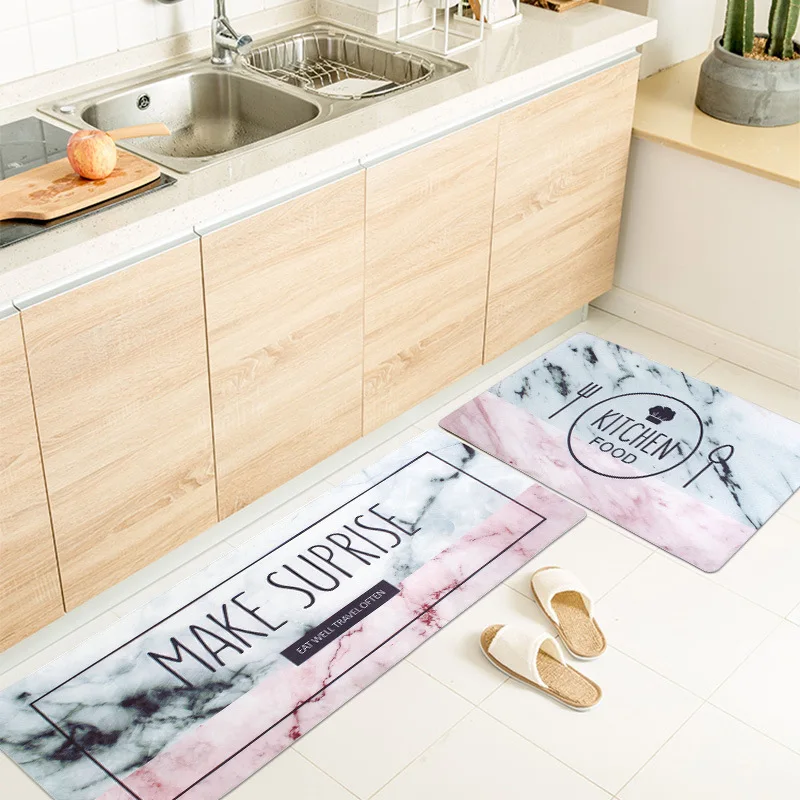Модный длинный кухонный коврик 45x120 см пвх кухонные коврики Suprise напольный с