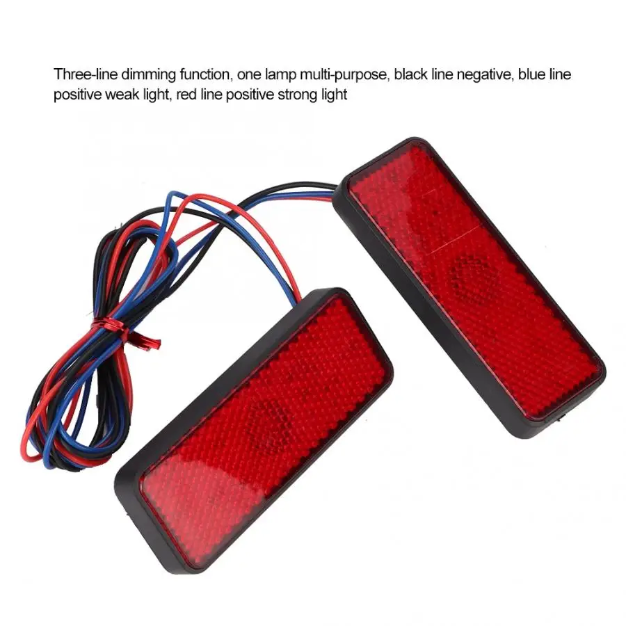 1 пара Универсальный Светодиодный отражатель для мотоцикла задний стоп-сигнал