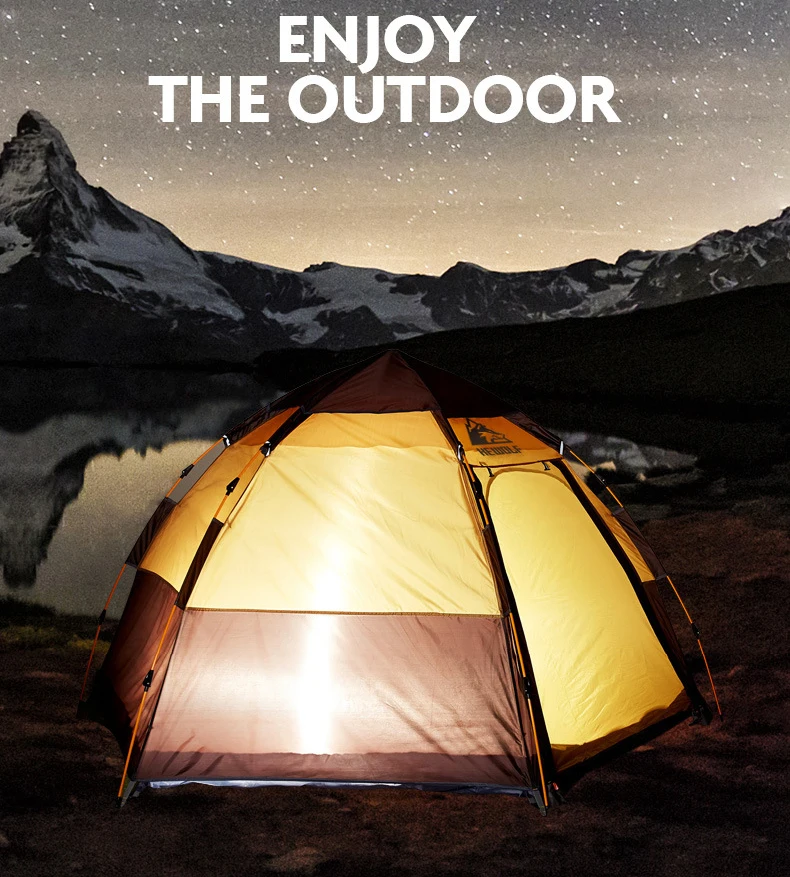 Quick Automatic Open Tent 3-4 Person Double Layer Large Camping Family For Outdoor Recreation Party Tents Awning Beach Tent