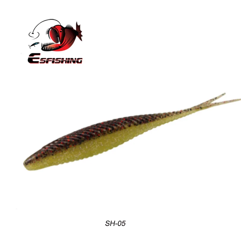 SH05 Esfishing, приманка для рыбалки, Черный Гольян, броня, Shad 120 мм, 6 шт., мягкие приманки для ловли щуки, форели, кренкбейт для ловли карпа, медленный джиг - Цвет: SH05