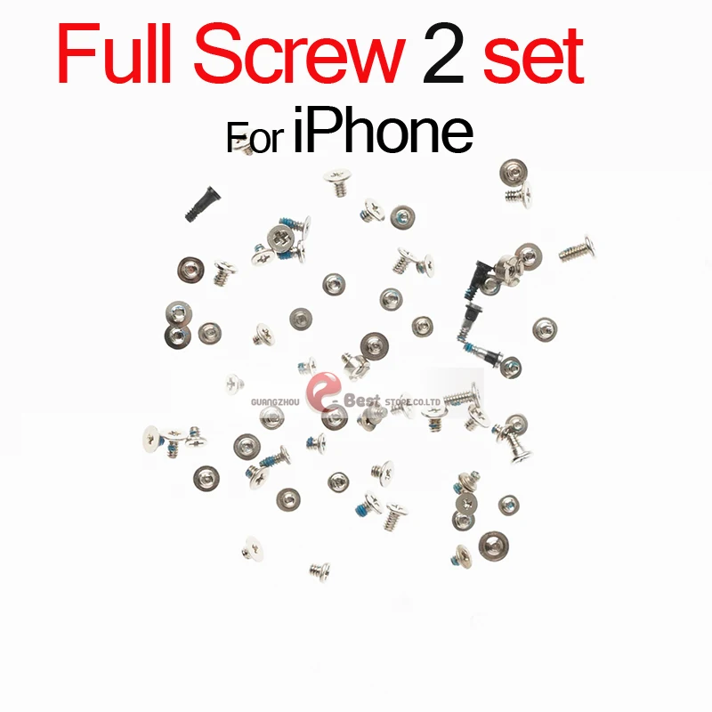 2 комплекта полный набор винтов для iPhone 5 5S SE 6 6S 7 8 X Plus 6G 4,7 ''6splus 6SP 6P Полные Винты комплекты запасные части