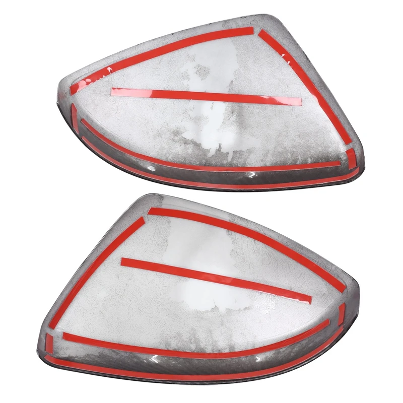 2 шт. карбоновое волокно стиль Abs пластик боковое зеркало заднего вида крышка