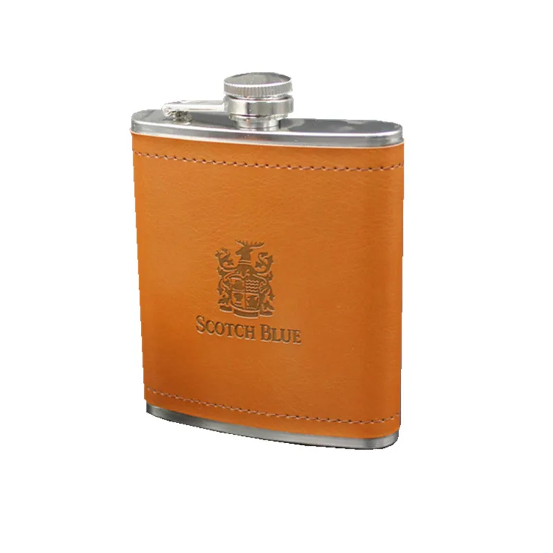 2018 Лидер продаж 7 унций из искусственной кожи упаковочная виски кувшин cccp спирта